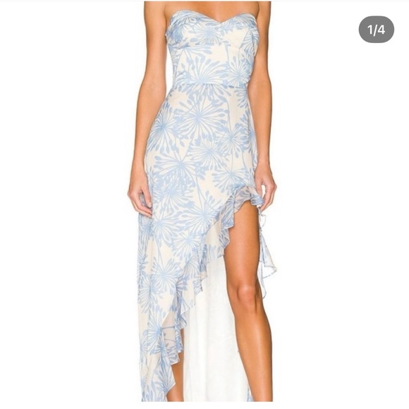 Amanda Uprichard Dresses & Skirts - Amanda Uprichard Blue and Cream Dress